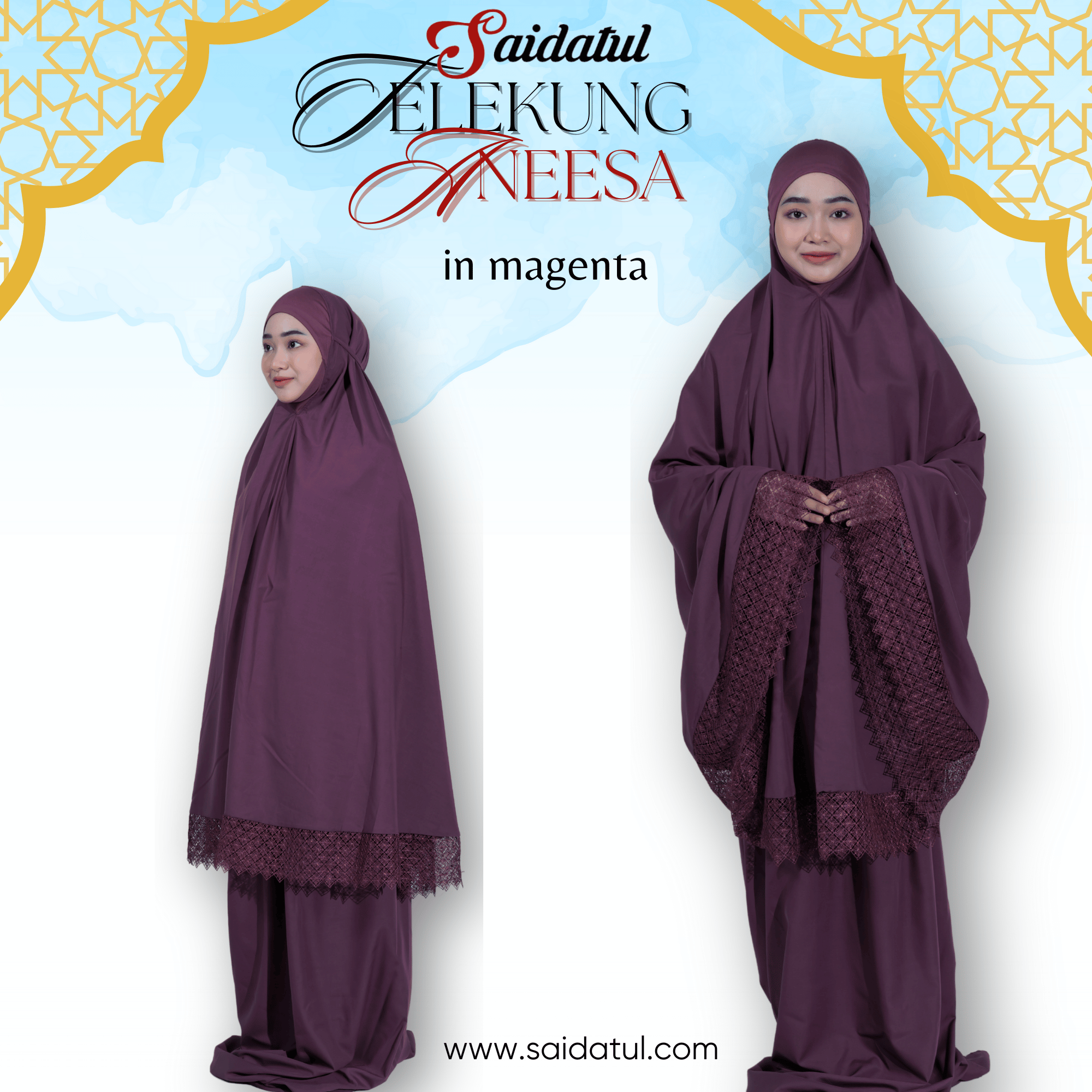 Telekung Cotton Premium Aneesa - Image 6