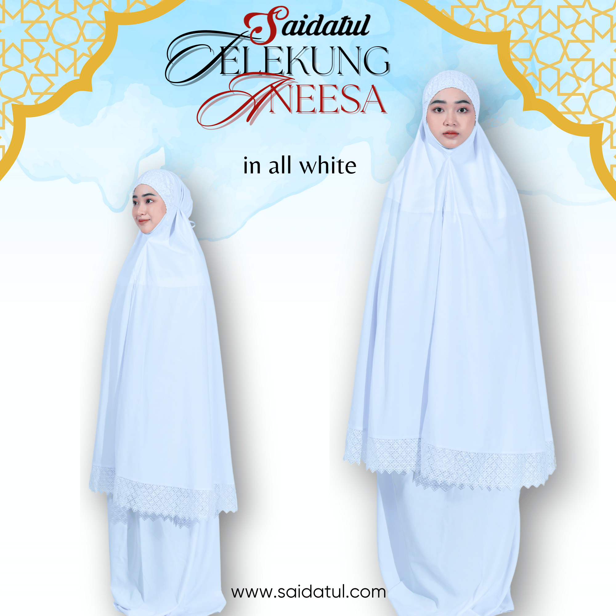 Telekung Cotton Premium Aneesa - Image 7