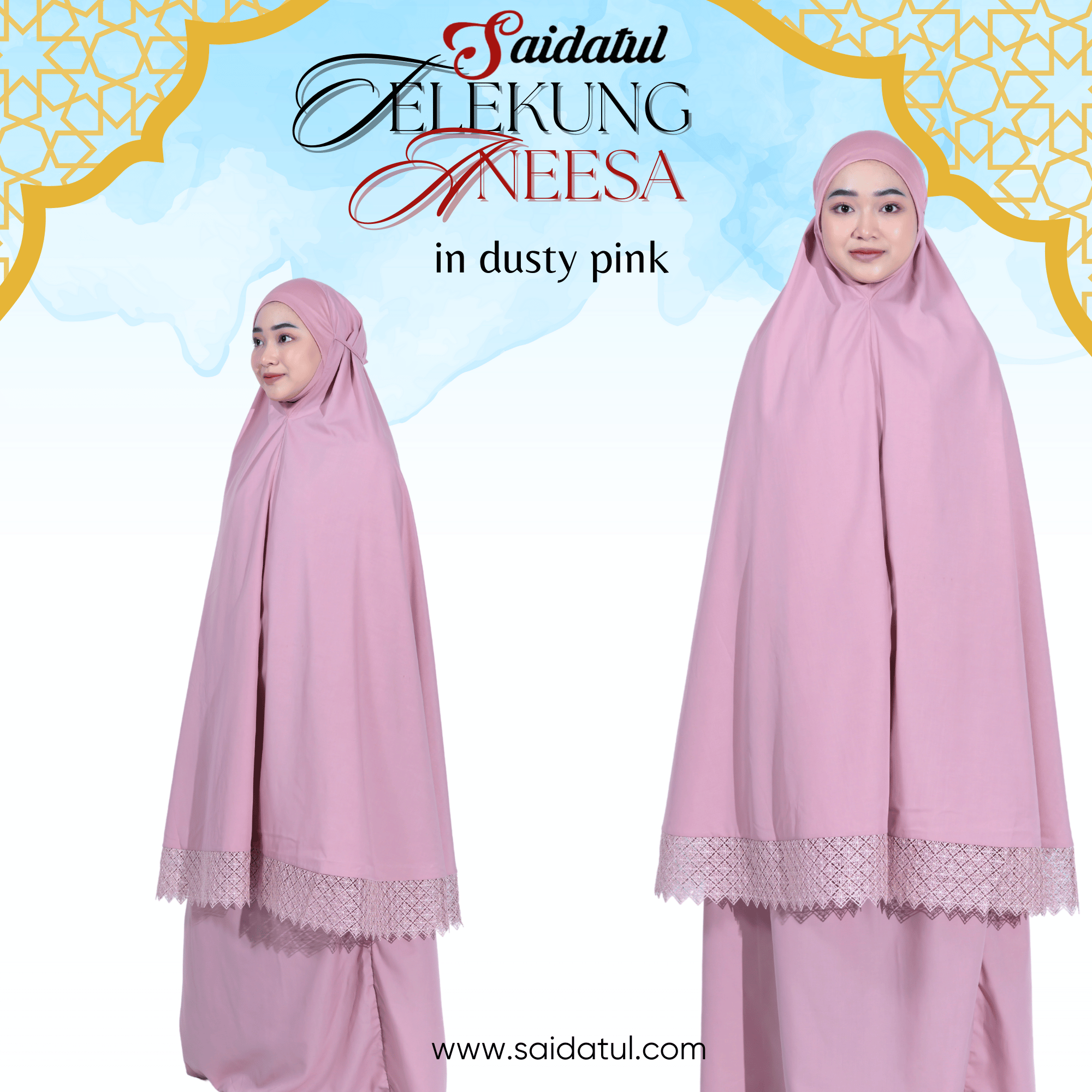 Telekung Cotton Premium Aneesa - Image 10