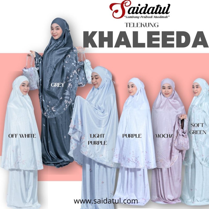 Telekung Premium Khaleeda Satin Silk
