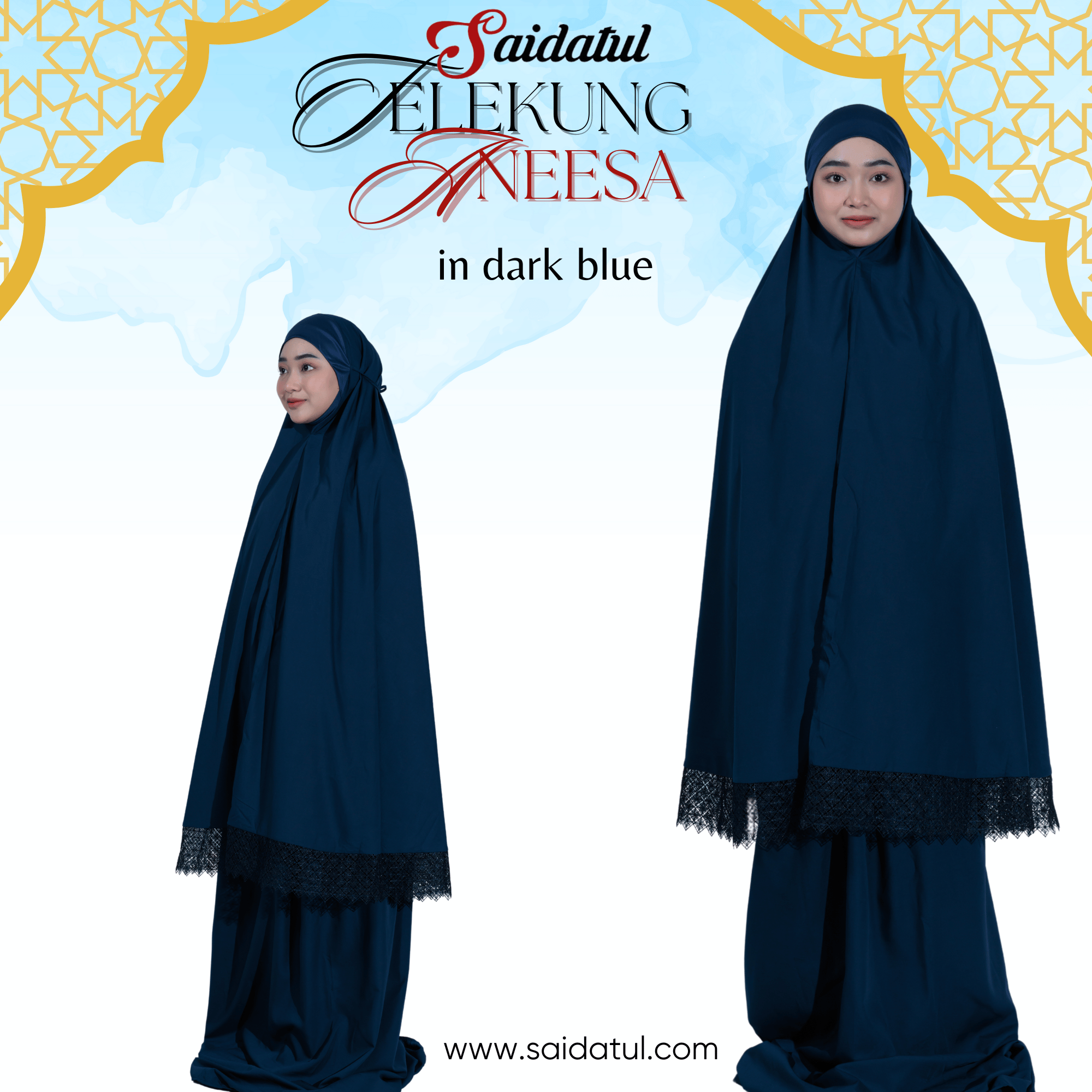 Telekung Cotton Premium Aneesa - Image 3
