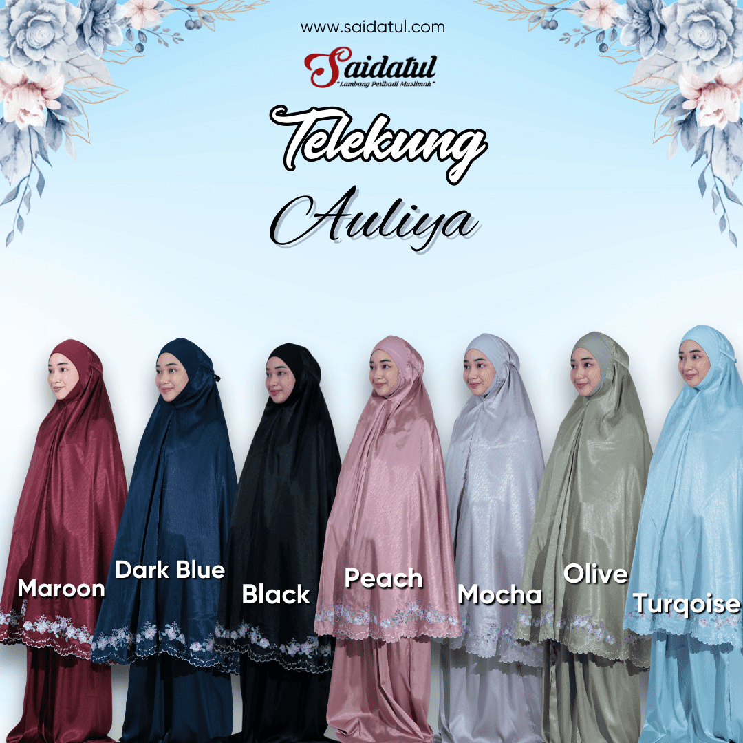 Telekung Premium Auliya Bersulam