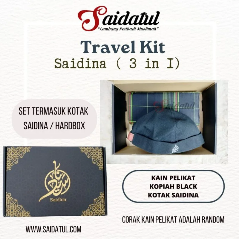 [Set Saidina Abdullah]Set Kain Pelikat+Kopiah+Box